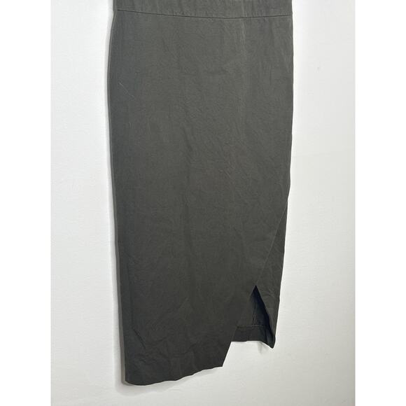 Banana Republic Bi Stretch Short Sleeve Sheath Dress Size 2 Olive Green Bodycon - Picture 5 of 10